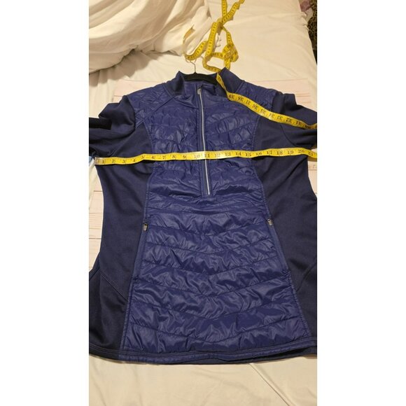 Champion Jacket Quarter Zip Womens Size XL Blue Thumb Holes Duo Dry Camp Hike - Picture 7 of 12